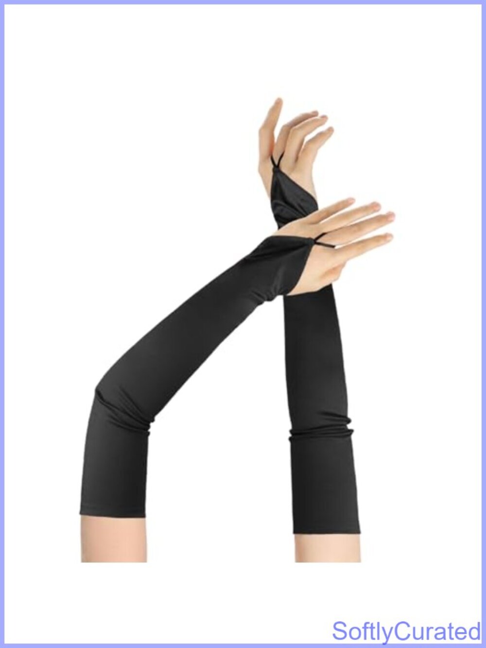 Satin Fingerless Opera Gloves Elbow Length Wedding Party Costume